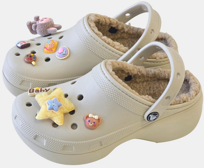 [국내정품] 크록스 클래식 플랫폼 라인드 클로그 키높이 털크록스 털신