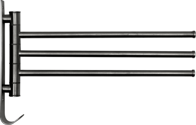 에브리윅 접이식 부착 304 스텐 고급형 행주 건조대 걸이M 3단, 실버, 2개