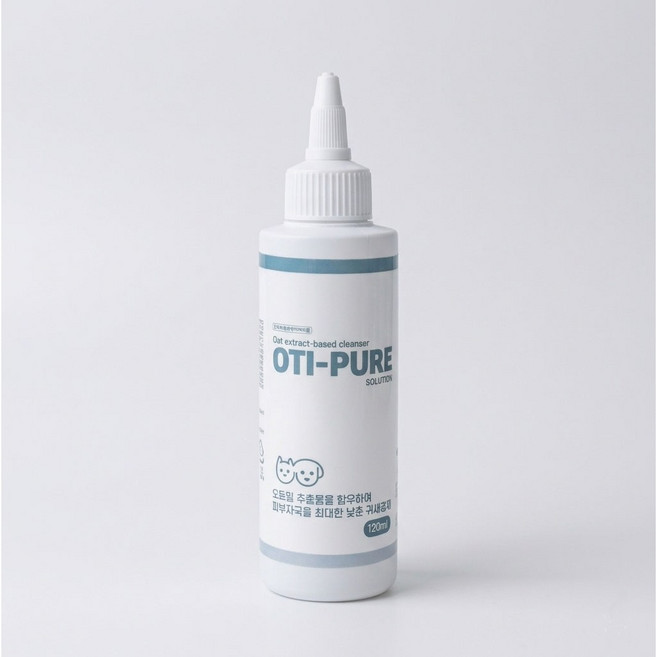 녹십자 오티퓨어 저자극 귀세정제 120ml /강아지&고양이, 1개