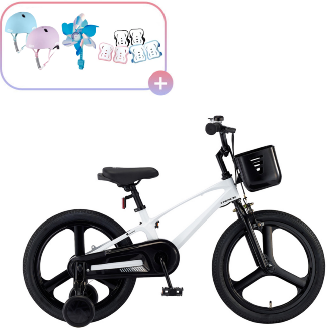 2026 삼천리 자전거 18 트레이스 어린이 키즈 자전거 유아용 자전거, 1개, 122cm, 화이트(90%조립)