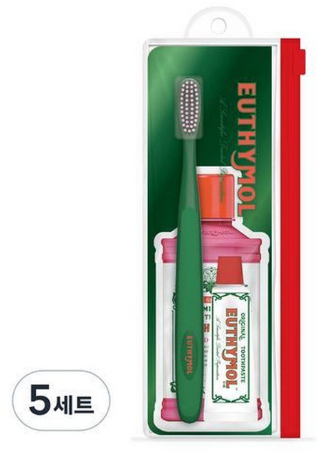 유시몰 휴대용 칫솔 + 치약 20g 가글 15ml 5세트