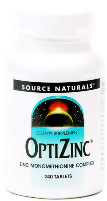 SOURCE NATURALS Opti鋅錠, 240顆, 1罐