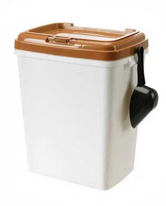 대형견 사료통 20KG 먹이 보관통 밀폐 빅용량 고양이 보관함 사료, (커피)25kg 쌀통