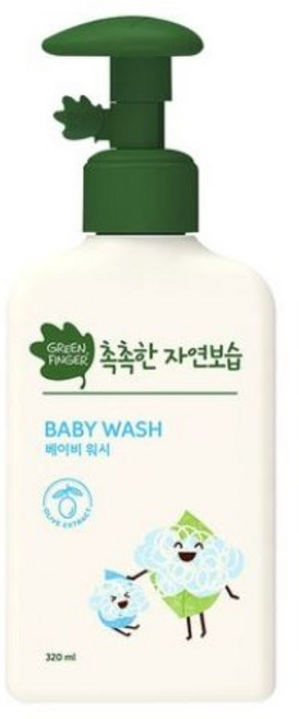 그린핑거 촉촉한 자연보습 베이비 워시, 320ml, 6개
