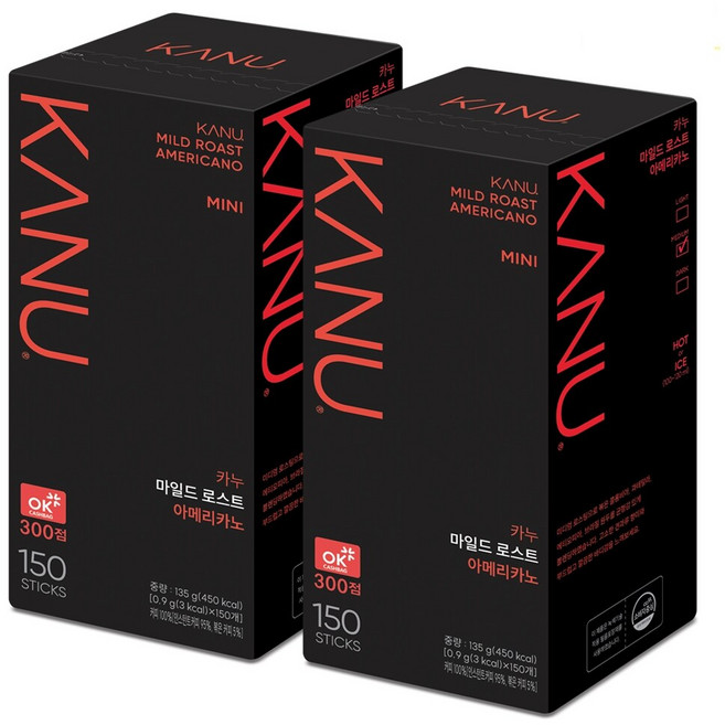 맥심 카누 마일드미니 150T x 2개, 150개입, 900mg