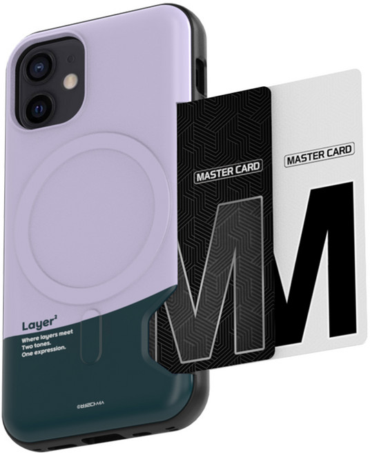 별다섯 Alun Layer 아이폰 맥세이프 카드 케이스 2장 수납 슬림 범퍼