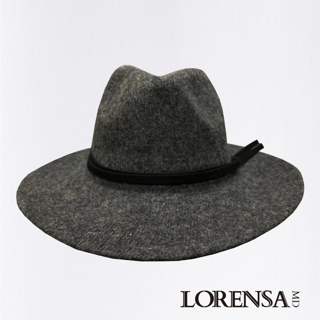 LORENSA 中性款率性飾帶秋冬保暖紳士帽