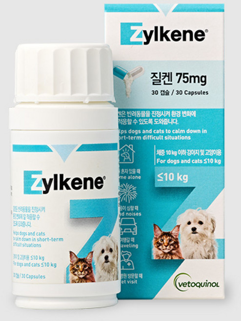 [베토퀴놀] 질켄 30캡슐 75mg 강아지 고양이 스트레스 완화 보조제, 30회분, 스트레스완화/안정/집중력관리, 2세트