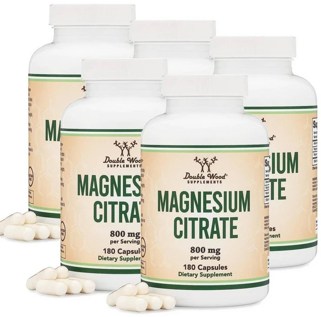 더블우드 마그네슘 시트레이트 800mg 캡슐 Double Wood Magnesium Citrate, 5개, 180정 - 쿠팡