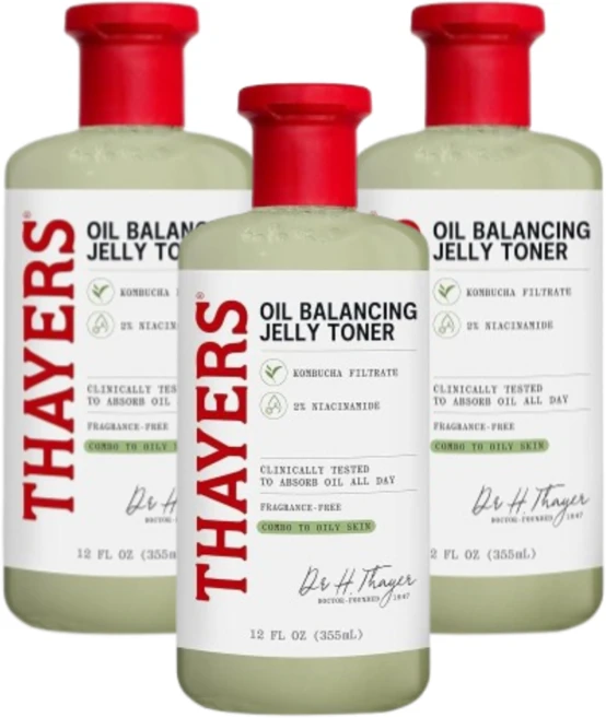 Thayers 오일 밸런싱 쿨링 토너 모공 감소 복합성 및 지성 피부 스킨 케어 355ml 3개 - 쿠팡