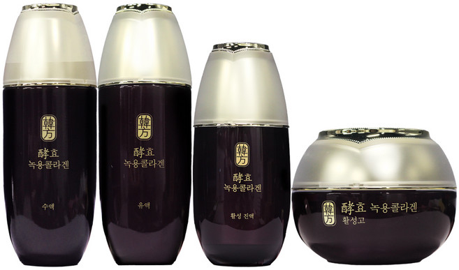 수려한 녹용콜라겐 기초세트 4종 구성(수액+유액+진액+활성고), 1세트