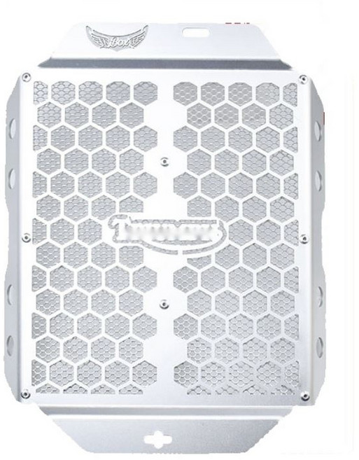 OD 트라이엄프 호환 스피드400/스크램블러400X 튜닝 물탱크 그릴 가드 라디에이터가드, 알루미늄합금 실버 그릴