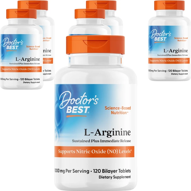 닥터스베스트 L-아르기닌 500mg 바이레이어 타블렛, 120정, 6개 - 쿠팡