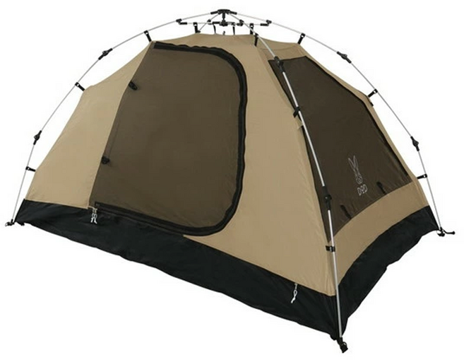 DOD 디오디 원터치 캥거루 텐트 S 2인용 면텐트 이너용 베이지, 탄