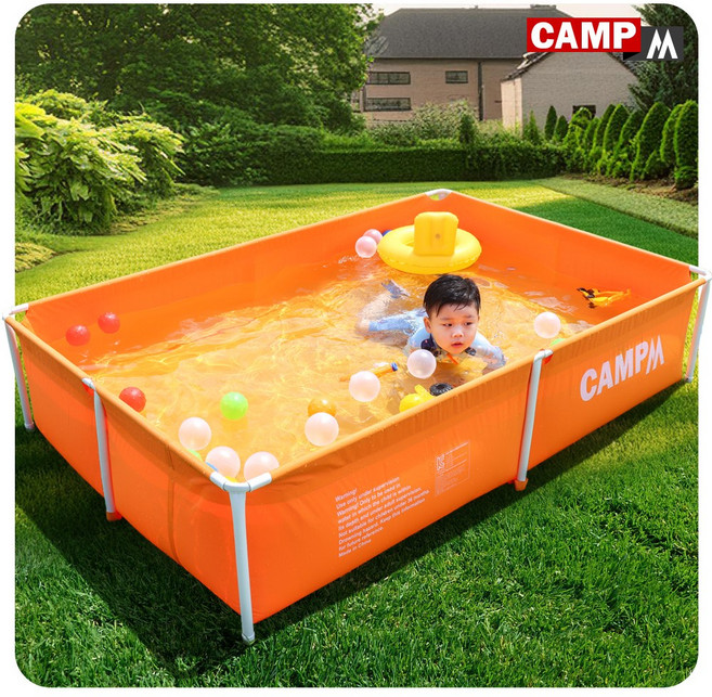 캠프엠 풀장 물놀이 대형 유아 사각 베란다 미니 수영장 소형 특대형 중형 어린이 어른용 튜브 이동식 기둥 용품 프레임 실내 가정용 아기 야외 간이 옥상 AFYHE_30 [풀장모음], 주황중형, 1개