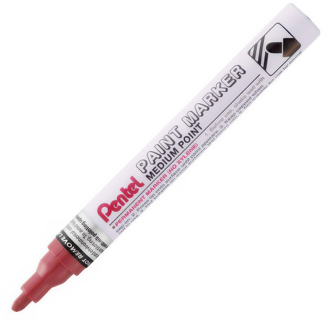 Pentel 飛龍 彩色油漆筆, 1個, 2.0 粗字 珠光紅色 MMP10