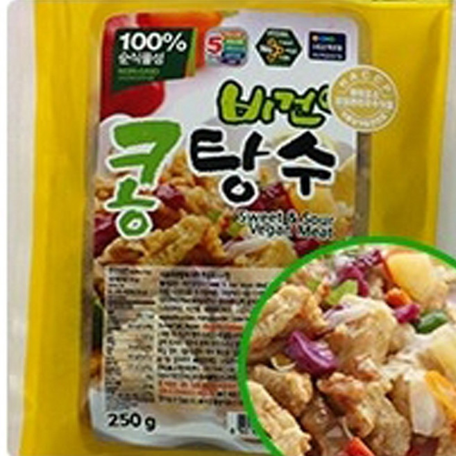HACCP 러빙헛 비건콩탕수 250g x 2개 /무오신채
