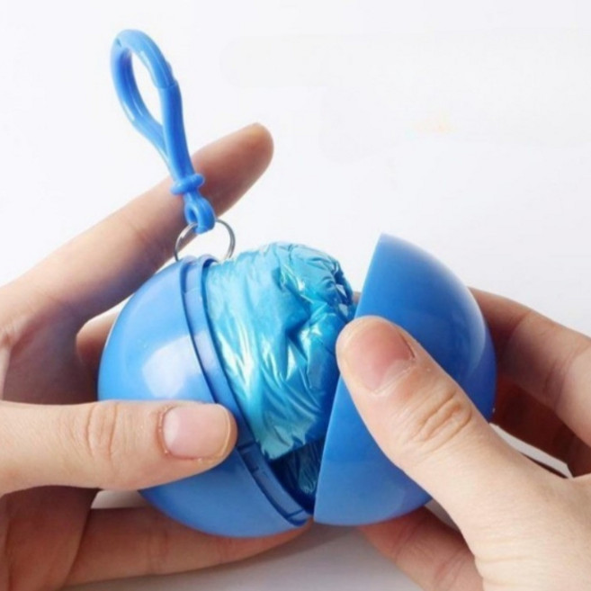 [어반굿즈] 키링처럼 간편하게 휴대하는 우비 일회용 휴대용 비옷 캡슐 4P