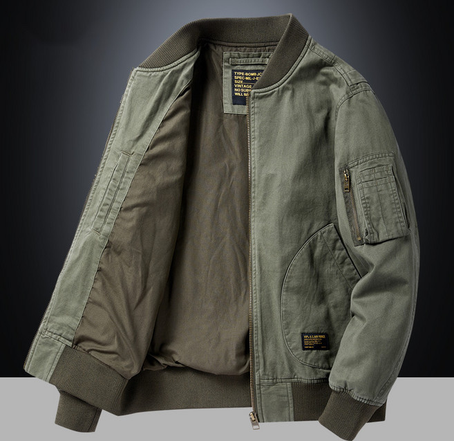 POMTOR 남자 봄가을 항공점퍼 빅사이즈 카고 야구복 루즈핏 캐주얼 자켓 코트