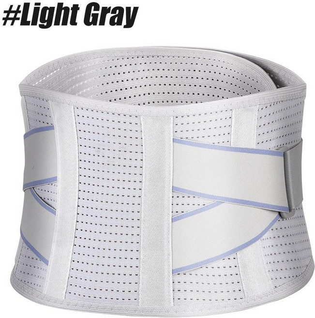 허리 보호대 통증 좌골신경통 디스크 탈출증용 조절 지지 스트랩, 1개, 2. LightGray-1PCS / E. XXL 사이즈
