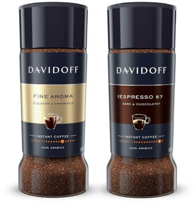 믹스커피 커피믹스 스틱 DAVDOFF 인스턴트 커피 트리오 리치 아로마 파인 에스프레소 57 번들 100% 아라비카 원두 매콤 풍부함 향기로운 우아함 초콜릿 같은 깊이 위해 로, Fine + Espresso 57