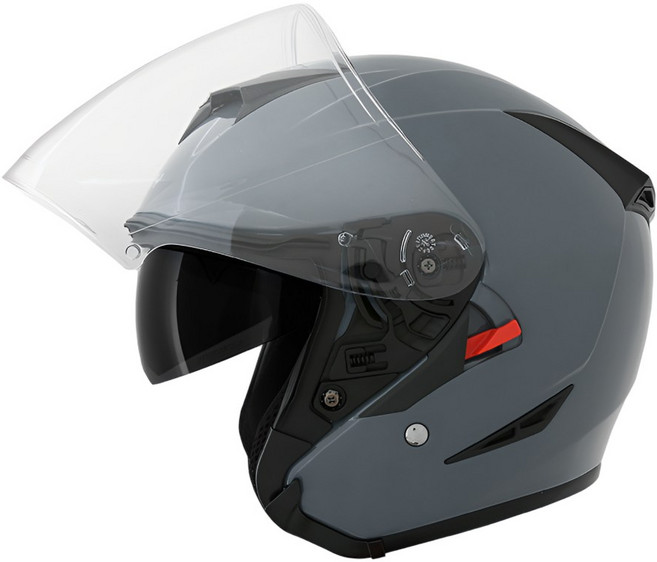 프로라이더스 그라비티 G-10 초경량 오토바이 헬멧 오픈페이스 듀얼바이저, 그라비티 G-10 돌핀그레이 XL