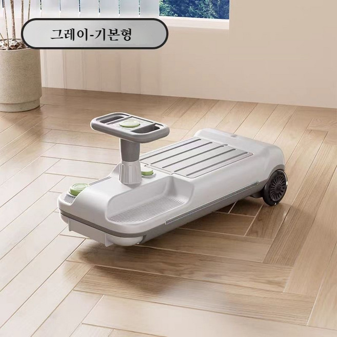 하이 퀄리티 유아전동차 키즈클린카 전복방지 카트 남녀 아기 전동차, 그레이-기본형