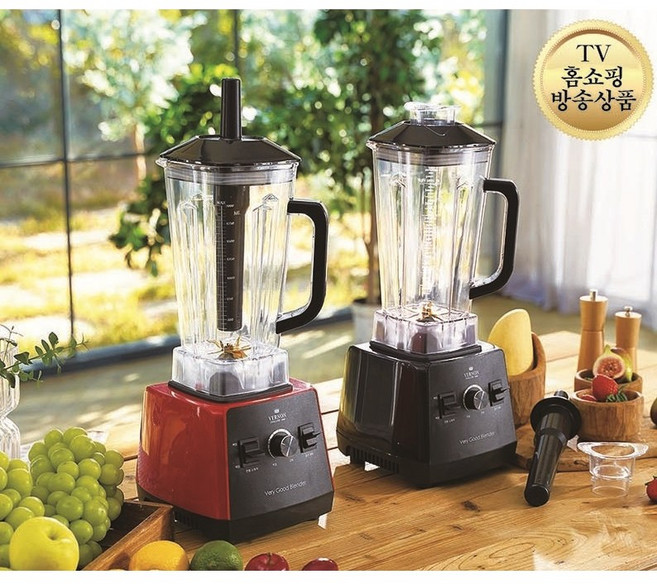 [TV홈쇼핑방송상품] 버논정품 업소용/가정용 대용량 초고속 믹서분쇄기 강력한 스테인레스칼날 ABC주스 두유 천연조미 얼음분쇄 야채 당근 카페 음식점 커피전문점 WB182, 초고속블렌더[레드]