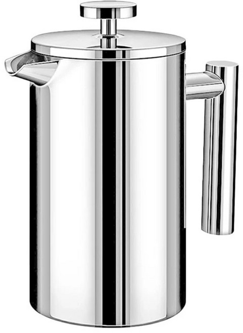 304不鏽鋼雙層法壓壺 1000ML 法式濾壓壺 - 沖茶器, 1個
