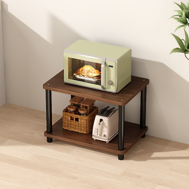 헤븐하임 다용도 선반 진열장, 2단, 월넛(WALNUT)