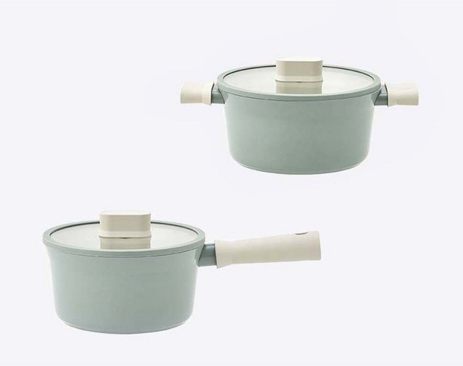 락앤락 슈트 냄비 세트, 1세트, 18cm편수냄비/22cm양수냄비, 민트