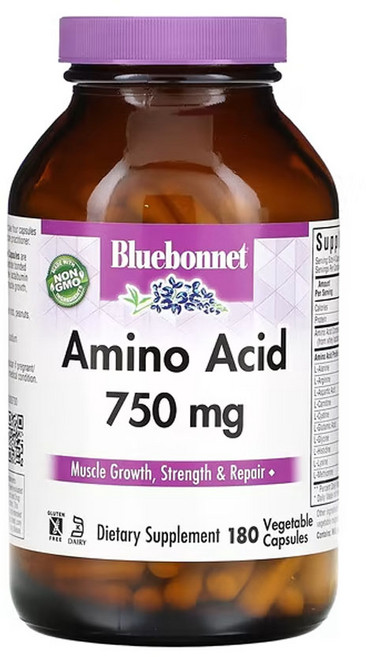 [정품보장]블루보넷 아미노산 콤플렉스 Bluebonnet 프로틴 단백질 180정 X 1병, 1개