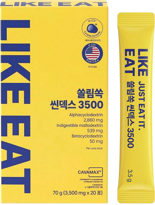 라이킷 쓸림쏙 씬덱스 3500 3500mgX20포, 1박스, 20회분