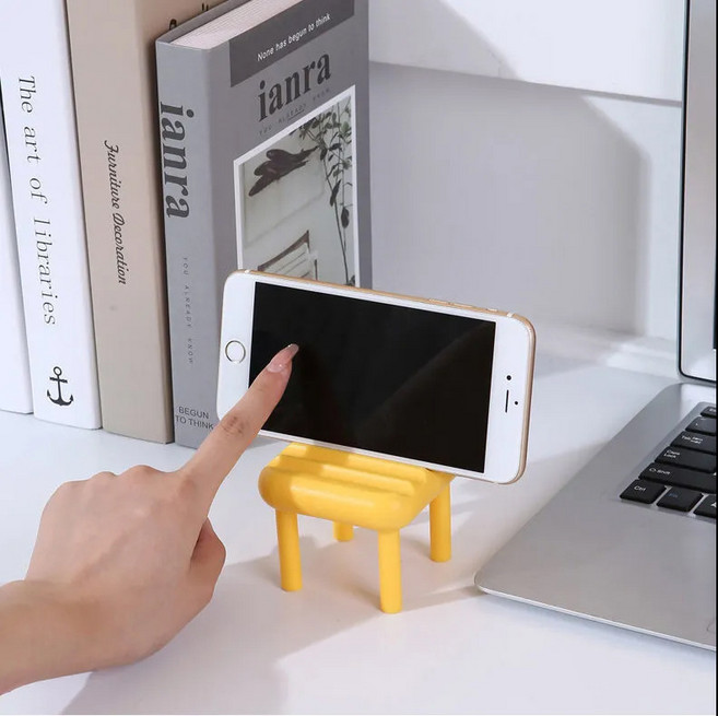 콘티A 조립식 미니의자 핸드폰 거치대 5EA 구성 휴대폰 받침대, 5개, 옐로우