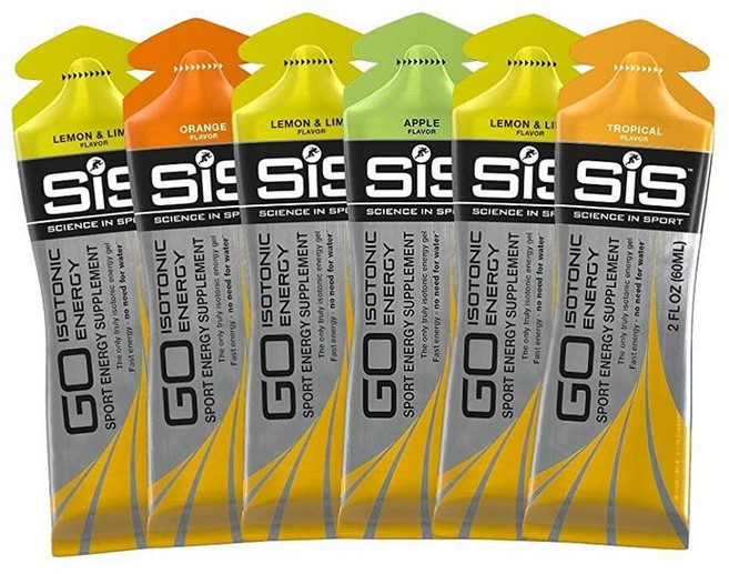 SIS Isotonic Energy Gels 22g 속효성 에너지 젤 오렌지 2온스 6팩, 시트러스 버라이어티, 4-6개들이 팩