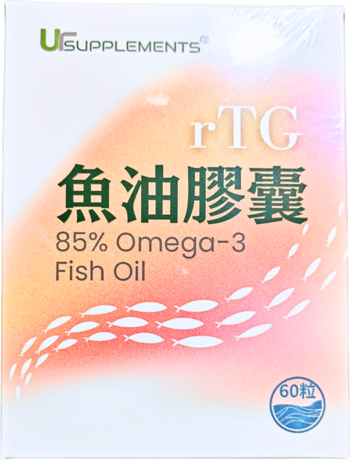 UrSUPPLEMENTS 85% Omega-3 rTG魚油膠囊, 1個, 60顆