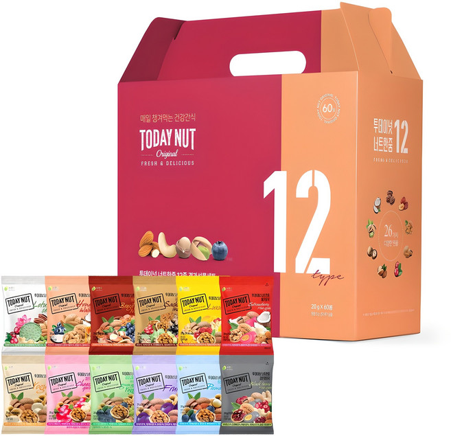 투데이넛 너트한줌 12종 견과세트 1.2kg, 1세트