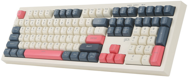 지클릭커 오피스프로 사일런스 M RGB 무소음 방수 무선 블루투스 키보드 108키, 제조사축, WK50, HAVANA