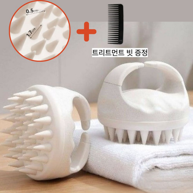 모엔느 저자극 부드러운 샴푸 마사지 브러쉬, 1개, 크림베이지