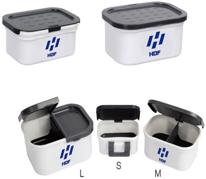 해동 카리스마 사각 EVA 미끼통 HT-1042 크릴통 새우통 지렁이통, 01.화이트 색상, 1개