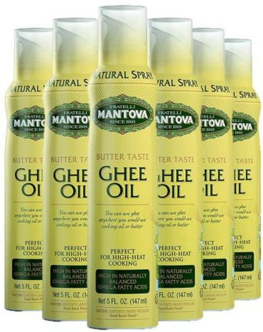 만토바 기버터 오일 스프레이 147ml x 6통 아보카도 올리브 기유 Spray Ghee Butter, 6통 147ml, 없음, 없음