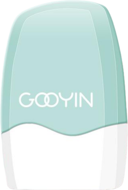 GOOYIN 隱私保密滾輪印章 可加印油, 高雅綠, 1個