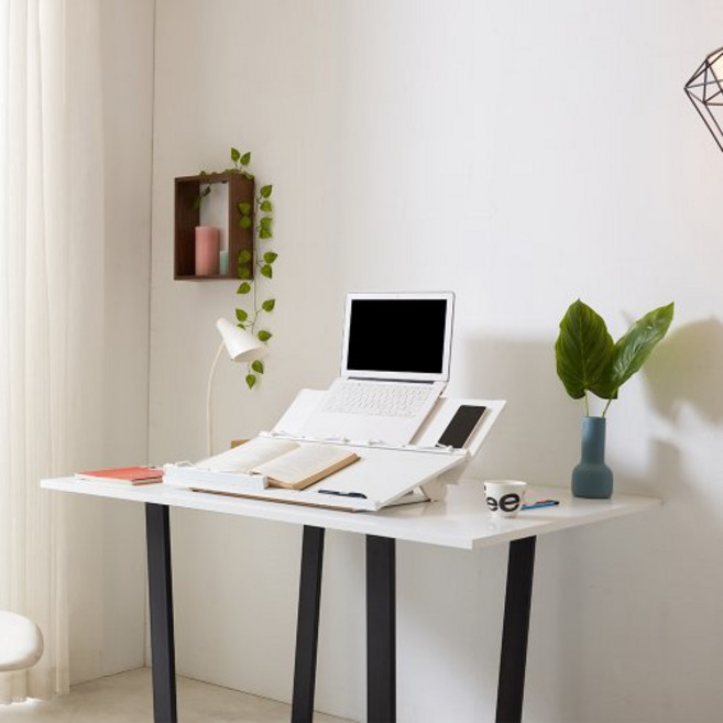 알리미 독서대 화이트 60 양방향 2단 독서대