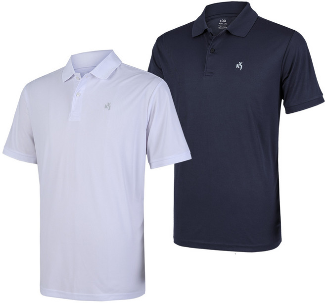 [김영주골프] (1+1) 남녀공용 반팔 카라 티셔츠_쿨드라이브