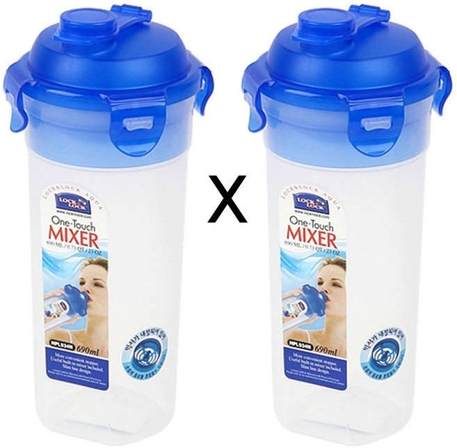 락앤락 쉐이커 단백질 미숫가루 쉐이크통 믹서 물통, 690ml, 2개