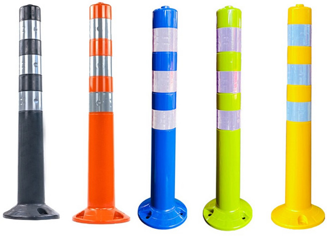 차선규제봉 탄력봉 주차금지봉, 노랑색, 1개