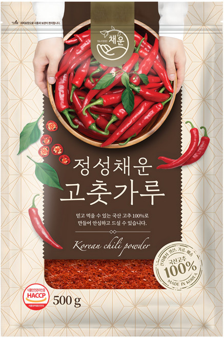 정성채운 국산 고춧가루 보통굵기 아주매운맛, 500g, 1개