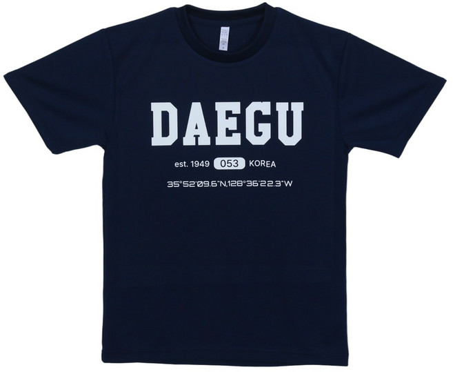 기능성 대구 반팔티 티셔츠 어린이부터 성인 남자 여자 라운드티 응원티 네이비 코발트색티, DAEGU-네이비, 140(아동), 1개