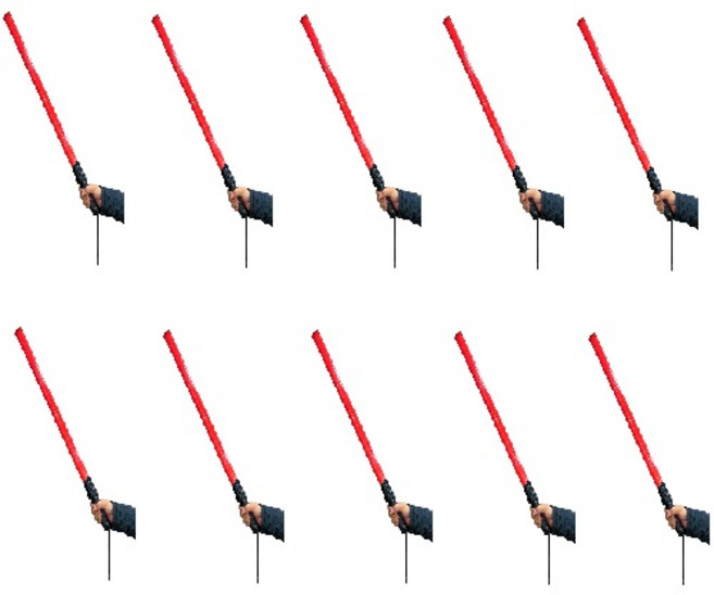 LED 장봉형 전자 경광봉 신호봉 유도봉 주차봉 안전봉, 10개, 레드