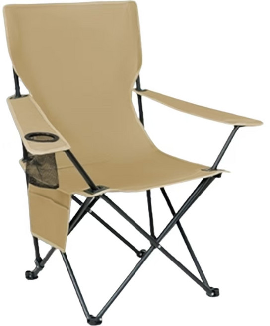 可調節高靠背月亮椅 米白色 承重300斤, 【扶手款】卡其色露營椅, 1個